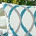 CaliTime Pack of 2 Cozy Fleece Throw Pillow Cases Covers for Couch Bed Sofa Modern Two-Tone Waves Geometric 20 X 20 Inches Gray Teal