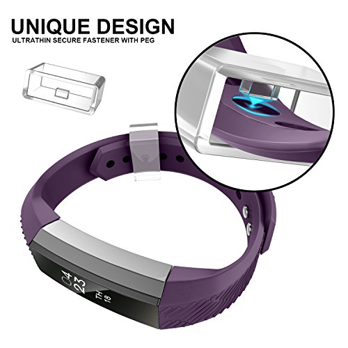 GreenInsync Compatible Fitbit Alta Bands,Replacement for Fitbit Alta Accessory Band Small for Fitbit Alta/Fitbit Alta HR/Fitbit Ace Wristbands with Metal Clasp and Ultrathin Fastener (Deep-Purple) - Thumbnail 3