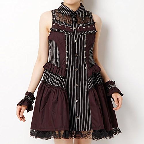 Amazon Co Jp アルゴンキン Algonquins ワンピース カフス付コウモリカラーローズロバストノースリーブコロニアルワンピース クロシロ F 服 ファッション小物