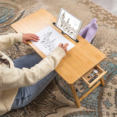 Laptop Desk with Folding Legs for Bed and Sofa,as Breakfast Serving