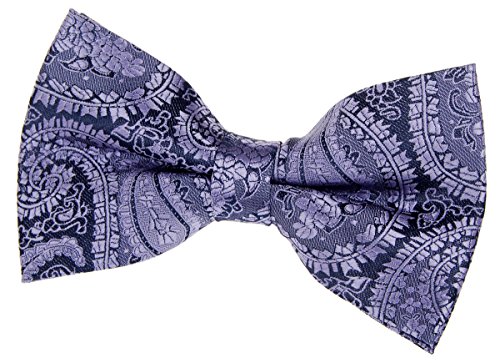 Retreez Paisley Art Pattern Woven Microfiber Pre-tied Bow Tie (4.5
