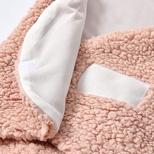 MSOO Newborn Baby Cute Cotton Receiving White Sleeping Blanket Boy Girl Wrap Swaddle (Khaki)