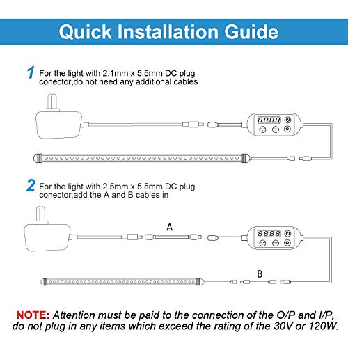MingDak Digital Aquarium Ramp Timer - Programmable 24-Hour Dimmer and LED Light Timer for Aquarium,Dimmable Fish Tank Light,Plant Light,Marine Light,Coral Reef Light with 2.1mm/2.5mm DC Connections