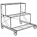MyGift Black Metal Plant Stand, 3-Tier Decorative Indoor Outdoor Flower Pot Holder Rack, Multiple Planter Pot Storage Shelf for Garden Patio Balcony Porch Corner Living Room