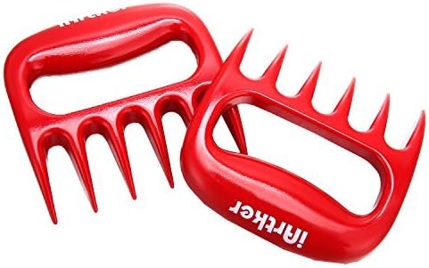 iArtker BBQ Meat Claws Pulled Pork Shredder Bear Paw, Meat Handler Carving Safe , Red