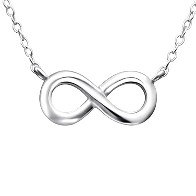 Laimons Damen-Halskette Unendlichkeit Symbol glanz zierliche 45cm Kette Sterling Silber 925