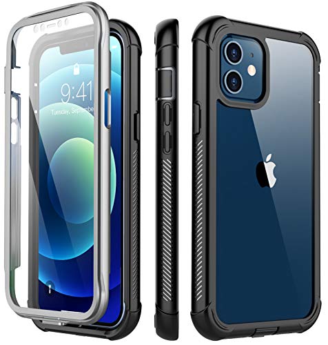 Redpepper Compatible With Iphone 12 Mini Case Shockproof Built In Screen Protector Clear Full Body Heavy Duty Protection Rugged Cover For Iphone 12 Mini 5 4 Inch Black Clear Pricepulse