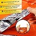 TOBWOLF 2PCS Emergency Poncho, Reversible Mylar Rescue Thermal Raincoat with One Whistle, Waterproof Heat Reflective Survival Silver Foil Blanket Great for Camping Hiking Travelingthumb 4