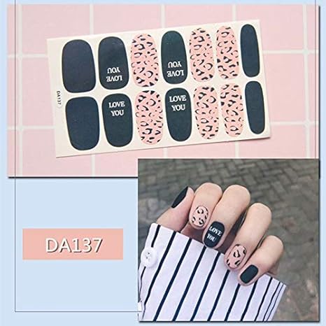 Amazon Co Jp Huichen マニキュア包装紙デカールゴールデングリッターストライプ3dフルジェルネイルアートステッカーネイルキットフル スタイルネイルステッカー Color Da137 ホーム キッチン