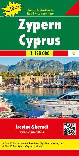 Cyprus Road and Leisure Map with Top 10 Tips (English, Spanish, French, Italian and German Edition) by Freytag-Berndt und Artaria