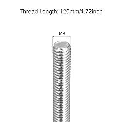 MECCANIXITY Fully Threaded Rod M8 x 120mm 1.25mm