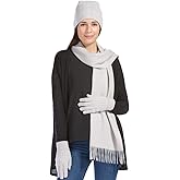 Fishers Finery Women's 100% Cashmere 3pc Hat Glove and Scarf Set; with Exquisite Box