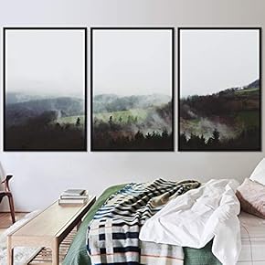 signwin 3 Piece Framed Canvas Wall Art Foggy...