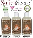 SofiesSecret 100% Natural+Organic Pet Shampoo (3 Pack), Coconut, NO Perfume Organic Extract for Scent, Cruelty Free & Vegan, Green America & Leaping Bunny Certified, 25.5 fl. Oz.