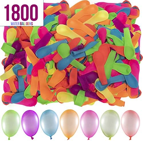 Prextex 1800 Water Balloons Bulk Balloons Pack