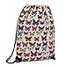 Cotton Canvas Waterproof Printed Drawstring Gym Work Backpack Rucksack