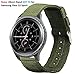 Vivoactive 3 Bands, Olytop 20mm Nylon Canvas Fabric Replacement Sport Wristband For Samsung Gear Sport/Garmin vivoactive3/Ticwatch E & Ticwatch 2 Smartwatch(Army Green, 20mm)