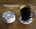 Coaster for Drinks by OMBAK, Extra Large and Absorbent, Ornamented with 6 Timeless Unique Celtic Knots to Accent Any Decor, Set of 6 with Holder for Living Room Kitchen Or Office