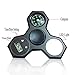 Fidget Spinner Light Up Compass Clock LED Flash Hand Spinner 3 in 1 Focus Toys Hybrid Ceramic Bearing Ultra Durable (gold)