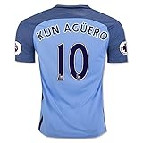 KUN AGUERO 10 Manchester City 16/17 Soccer Jersey Men's Home Color Blue Size M
