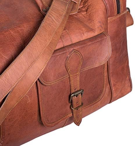Leather Duffel Bag 32 inch Large Travel Bag Gym Sports Overnight Weekender Bag by Komal s Passion Leather (30 inch) 6 Leather Duffel Bag 32 inch Large Travel Bag Gym Sports Overnight Weekender Bag by Komal s Passion Leather (30 inch)