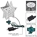 MAOYUE Christmas Tree Topper Snowflake Tree Topper Star Tree Topper with Projector Lighted Christmas Tree Topper for White Christmas Tree Decorations, Snowflake Decorations, Silver