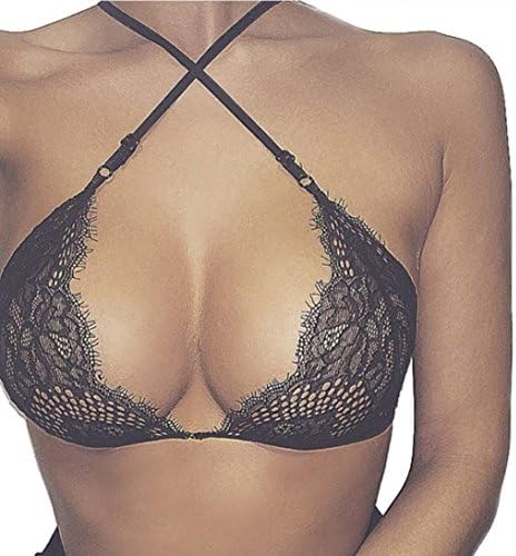 Wrapped Bra,Prettymenny Women Hollow Translucent Underwear Chest Sheer Lace Vest Strap Lingerie (S)