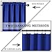 DONREN 2 Panels Royal Blue Blackout Curtain Panels for Bedroom - Thermal Insulated Solid Rod Pocket Curtains (42 x 72 Inches)