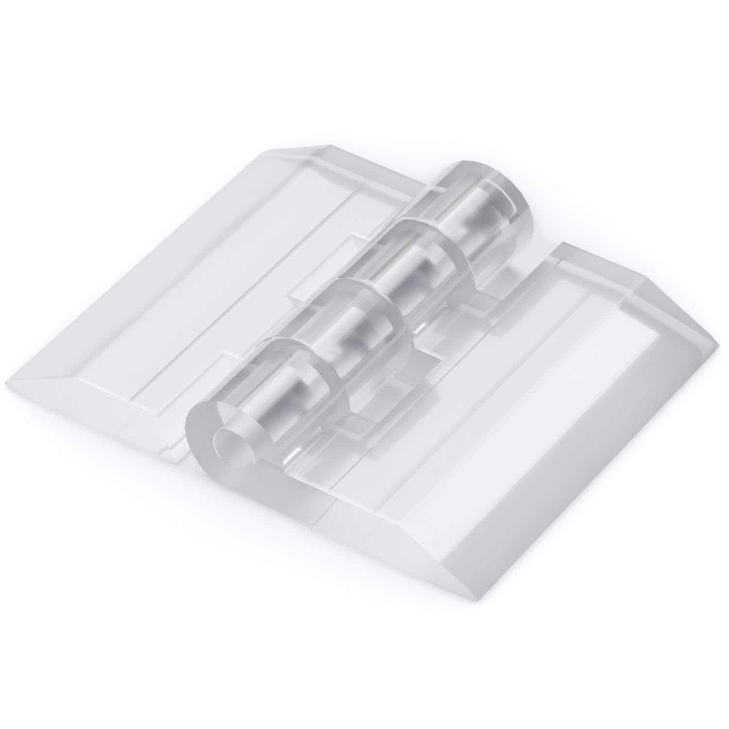 Pack of 5 Transparent Clear Plastic Acrylic 25mm Continuous Piano Hinge Hinges