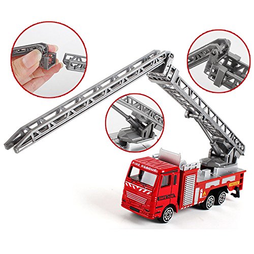YUGHGH Toys Light and Sound Fire Engine Vehicle Alloy Engineering Toy