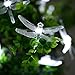 Icicle Solar String Lights, 16ft 20 LED 8 Modes Dragonfly Shaped Waterproof Decorative Fairy Lights for Indoor/Outdoor, Garden, Patio, Fence, Lawn, Bush, Balcony, Party, Holiday Decorations (White)