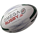 Omega Rugby Precision Training Rugby Ball (Green/Blue, 5 (Age 14+))