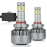 ZDATT 9012 Led Headlight Bulbs High Beam 100W 14000LM 6000K White HIR2 Low Beams 4 Sides Truck Light Replacement Conversion Kits