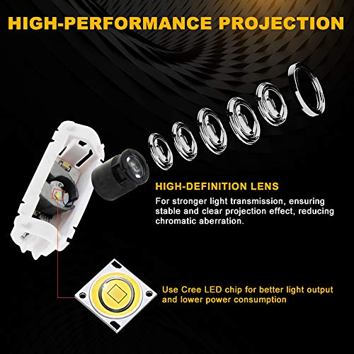 Car Door Projector Lights for Infiniti Courtesy Lamps Ghost Shadow Lights EX FX G M Q50 Q60 QX50 QX56 QX70 QX80 Accessories Welcome Projector Lights, 2 Pack
