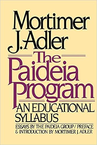 Paideia Program An Educational Syllabus Amazon De Adler Mortimer J Fremdsprachige Bucher amazon de
