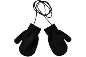 Toddler Winter Thermal Gloves, Warm Knit Mittens, Cute Infant Baby Boys Girls Thick Fleece Lined Full Finger Ski Snow