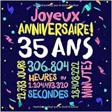 Joyeux Anniversaire 35 Ans Livre D Or Pour Le 35eme Anniversaire 35 Ans Decoration Cadeau D Anniversaire Pour Homme Ou Femme Livre Pour Les Et Photos Des Invites French