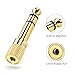 1/4 to 3.5mm adapter, Posugear 6.35mm (1/4 inch) Male to 3.5mm (1/8 inch) Female Gold Plated Stereo Headphone Audio Adapter - 2 Pack