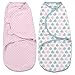SwaddleMe Original Swaddle – Size Small, 0-3 Months, 2-Pack (Pink Polka Whale)