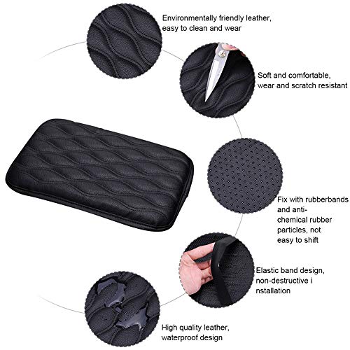 Mioloe Auto Center Console Pad,Universal Center Console Cover, Auto Armrest Cover, Car Armrest Seat Box Cover, Waterproof Armrest Cover, Fit for Most Vehicle, for SUV,Truck,Car