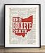 Ohio The Buckeye State Vintage Dictionary Art Print, Antique Wall Art Home Decor, Modern Boho Poster, Farmhouse Decoration Living Room Bedroom Office 8x10 Inches, Ready To Frame