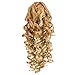 SWACC 12-Inch Short Screw Curls Claw Clip Ponytail Extensions Synthetic Clip in Drawstring Curly Ponytail Hairpiece Jaw Clip Hair Extension (Blonde Mixed-27H613#)thumb 1