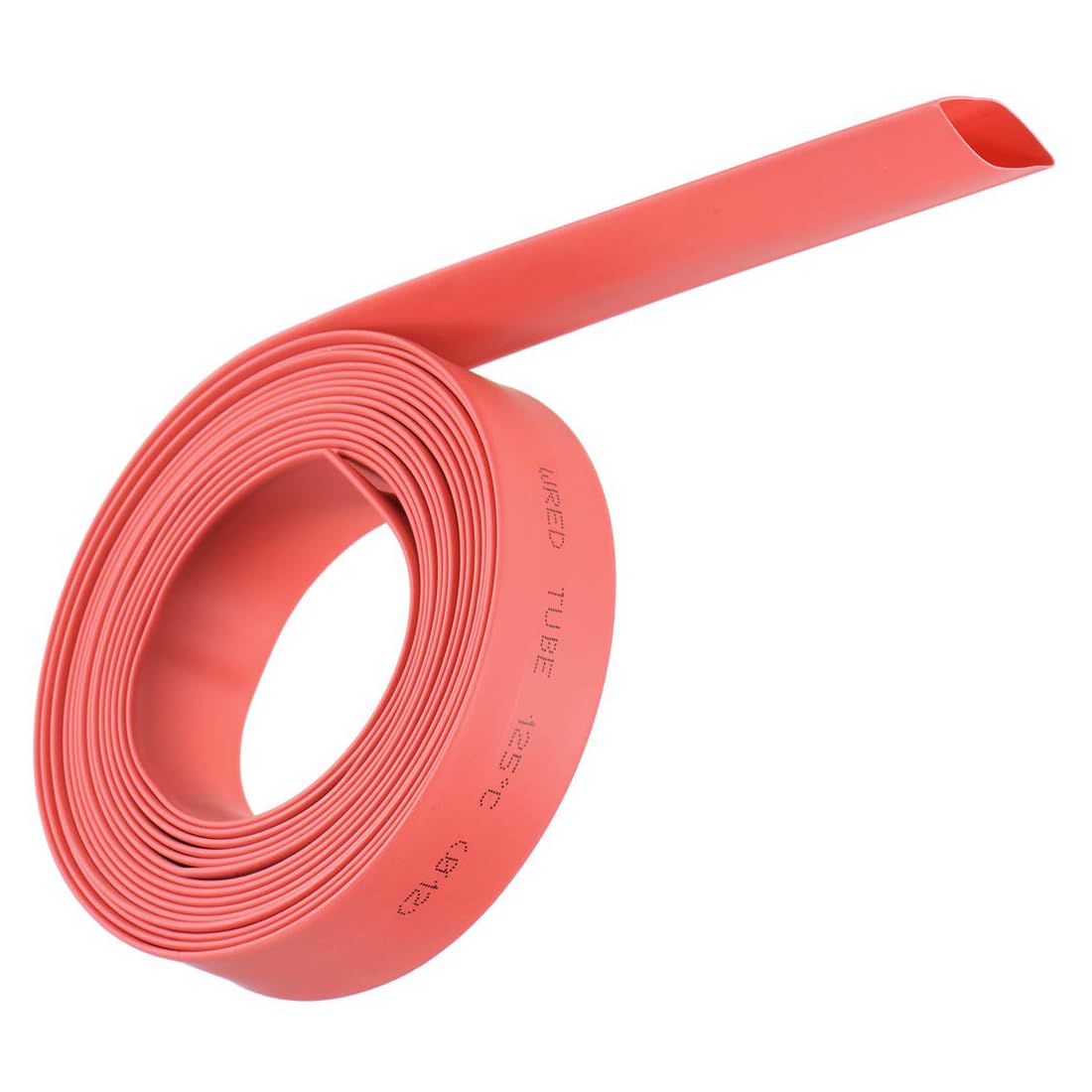 Unifizz Heat Shrink Tubing 12mm Dia 20mm Flat Width 2:1 Ratio Shrinkable Tube Cable Sleeve 3m - Red