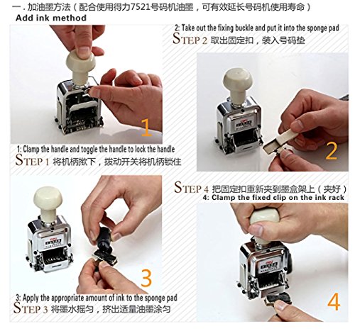 Number Machine Automatic Digit Rubber Position numbering Stamp Office Rolling 8 Position Automatic numbering Machine - Thumbnail 3