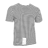 Genuine Russian Marines TELNYASHKA T-Shirt - Black Striped Short Sleeved Top