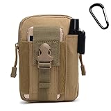 LingAo Tactical Molle Pouch EDC Utility Gadget Belt Waist Bag, Camping Hiking Outdoor Gear Cell Phone Holster Holder for iPhone 6/6S