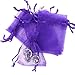 Bezall 50pcs Drawstring Organza Jewelry Candy Pouch Christmas Wedding Party Favor Gift Bags (3x4, Purple)