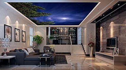 Lwcx 3d Wall Murals Sky Ceiling Wallpaper For Bathroom Customized