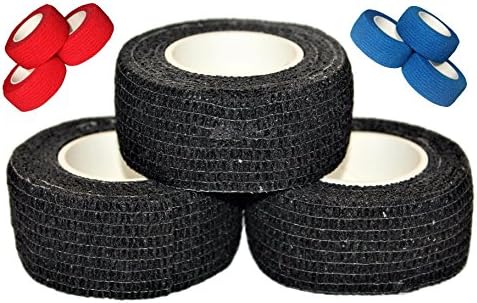 Sports grip tape by Bardownski (3 pack) - Use it to get a better grip on anything!Hockey stick grip tape. Baseball bat grip, weight grip, tennis grip, hunting grip, self adhesive wrap bandage (Black)