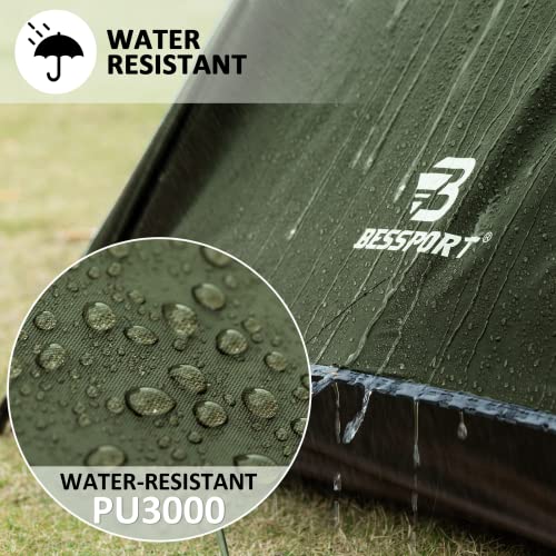 Bessport 1-2 Person Camping Tent Ultralight Waterproof Lightweight Easy Set Up 3 Seasons Ventilated Suitable for Hiking and Outdoor Mountaineering